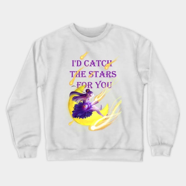 Catching stars Crewneck Sweatshirt by Tam4iAngel